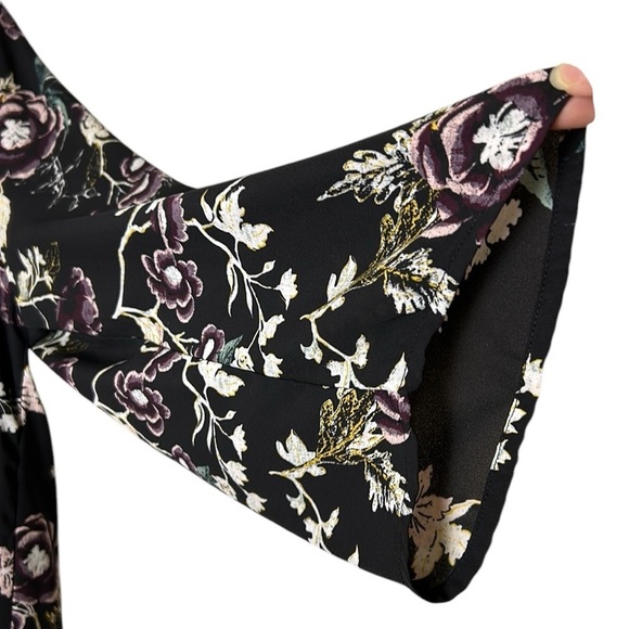 floral twist knot blouse,not including tank,loose fit,office siren,lagenlook - Picture 3 of 11